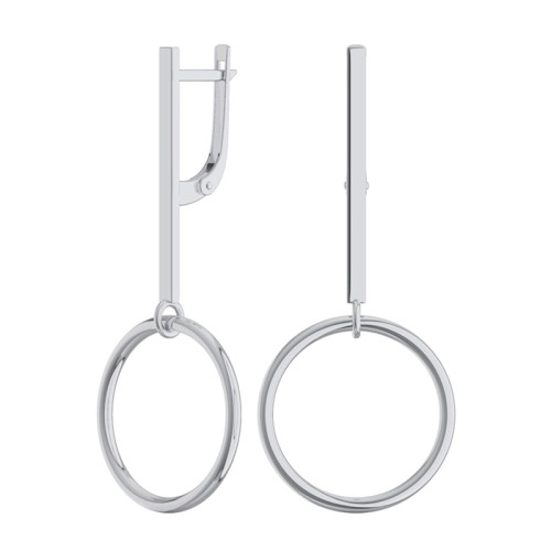 Серебряные cерьги висячие