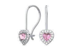 Серебряные cерьги классические с кварцем