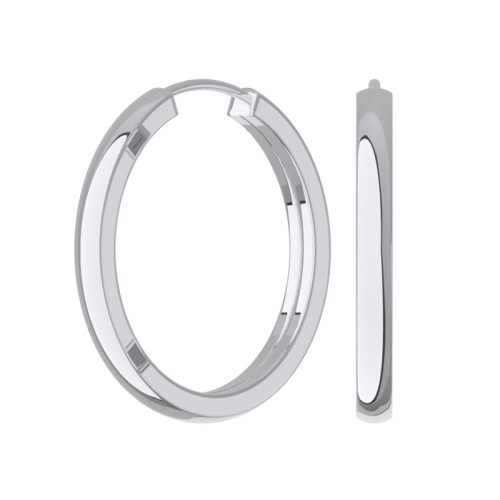 Серебряные cерьги конго