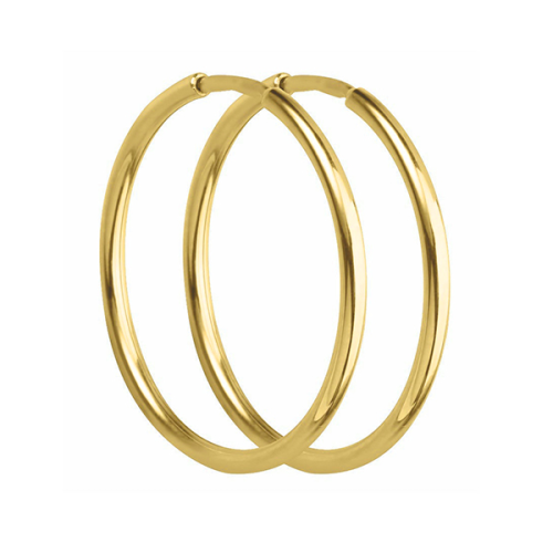 Серьги конго из желтого золота