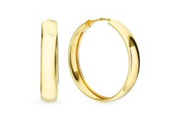 Серьги конго из желтого золота