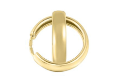 Серьги конго из желтого золота