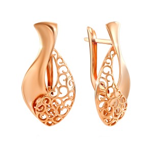 Золотые cерьги классические