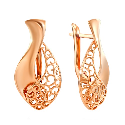 Золотые cерьги классические