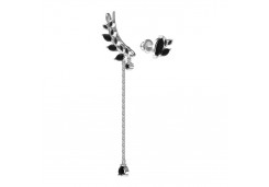 Серебряные cерьги пусеты (гвоздики) с кварцем