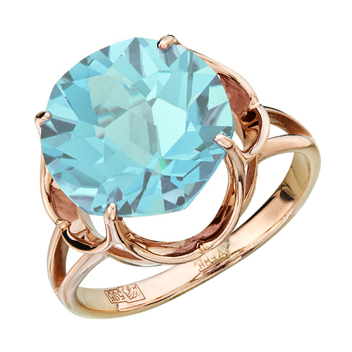 Золотое кольцо с ситаллом