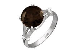 Серебряное кольцо с раух-топазом