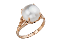 Золотое кольцо с жемчугом