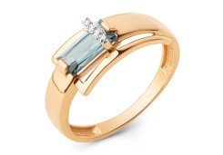 Золотое кольцо с ситаллом