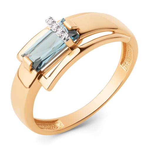 Золотое кольцо с ситаллом