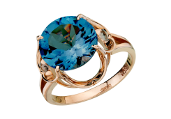 Золотое кольцо с ситаллом