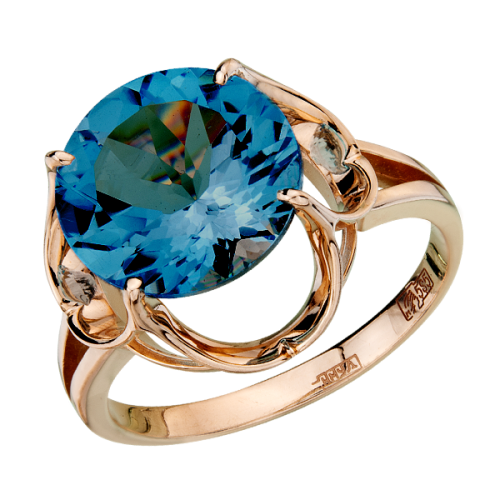 Золотое кольцо с ситаллом