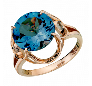 Золотое кольцо с ситаллом