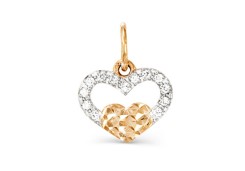 Золотая подвеска с фианитом