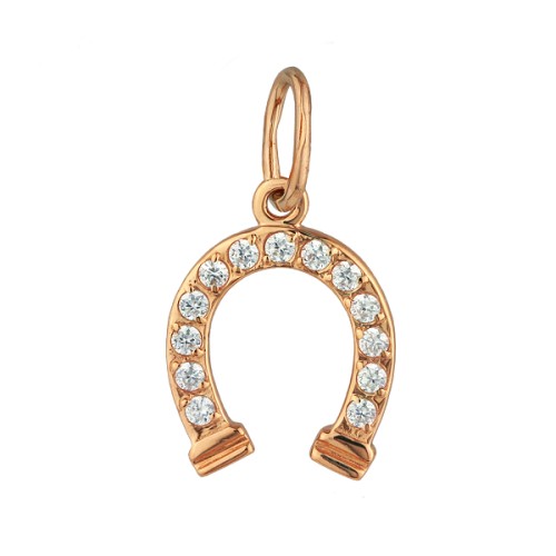 Золотая подвеска с фианитом