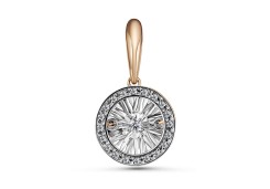 Золотая подвеска с бриллиантом