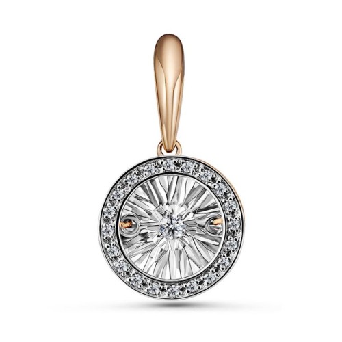 Золотая подвеска с бриллиантом