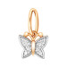 Золотая подвеска с фианитом