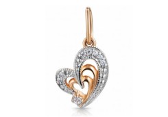 Золотая подвеска с фианитом