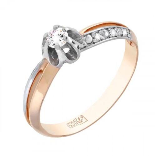 Золотое кольцо с бриллиантом