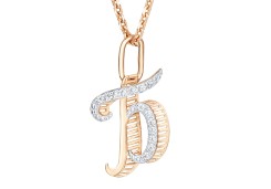 Золотая подвеска с фианитом