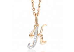 Золотая подвеска с фианитом