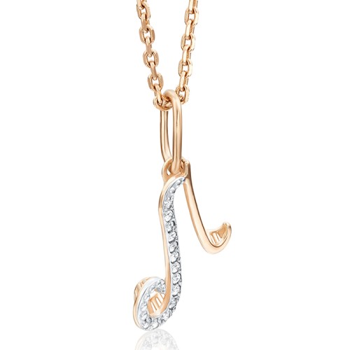 Золотая подвеска с фианитом