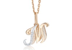 Золотая подвеска с фианитом