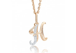 Золотая подвеска с фианитом