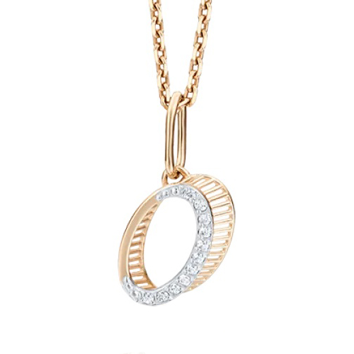 Золотая подвеска с фианитом