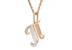 Золотая подвеска с фианитом