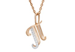 Золотая подвеска с фианитом