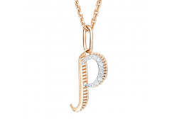 Золотая подвеска с фианитом