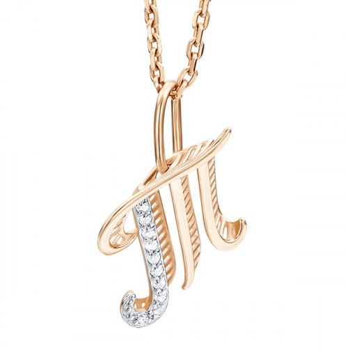 Золотая подвеска с фианитом