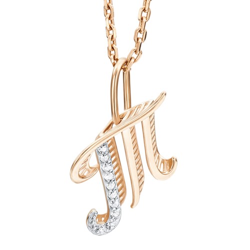 Золотая подвеска с фианитом