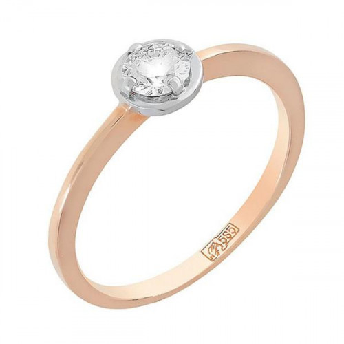 Золотое кольцо с бриллиантом