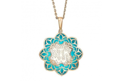 Золотая подвеска с эмалью