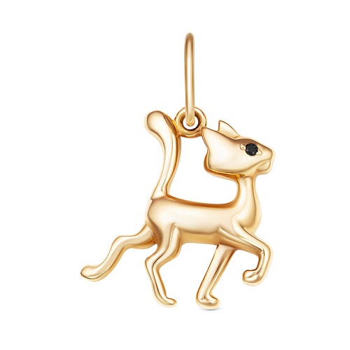 Золотая подвеска с фианитом