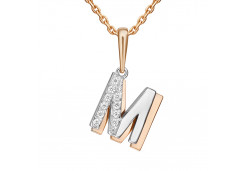 Золотая подвеска с фианитом