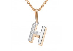 Золотая подвеска с фианитом