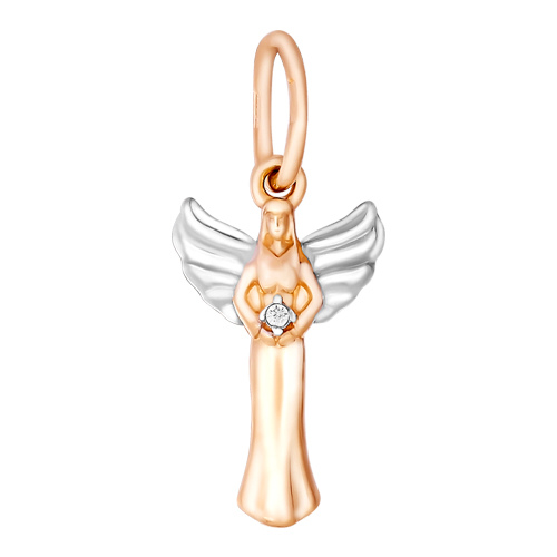 Золотая подвеска с фианитом