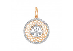 Золотая подвеска с фианитом