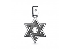 Серебряная подвеска с бриллиантом