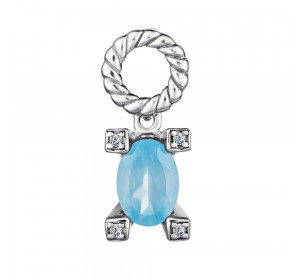 Серебряная подвеска с агатом