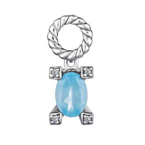 Серебряная подвеска с агатом