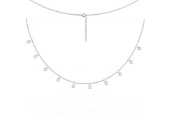 Серебряное колье с фианитом