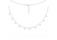 Серебряное колье с фианитом