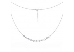 Серебряное колье с фианитом
