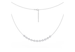 Серебряное колье с фианитом
