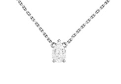 Серебряное колье с фианитом